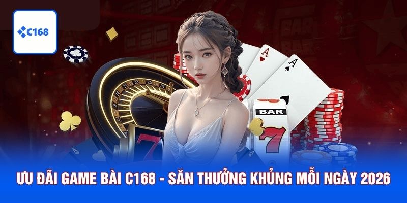 Ưu đãi game bài C168 đa dạng