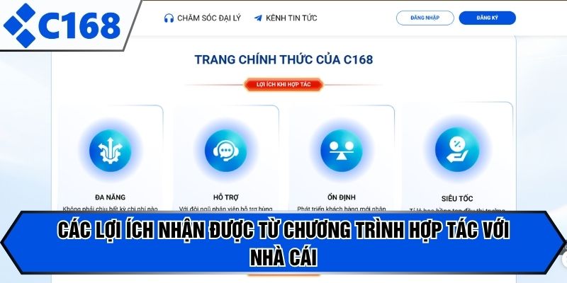 Các lợi ích nhận được từ chương trình hợp tác với nhà cái
